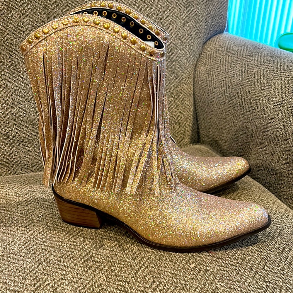 SHEIN Cowgirl Boots Glitter/Sparkles